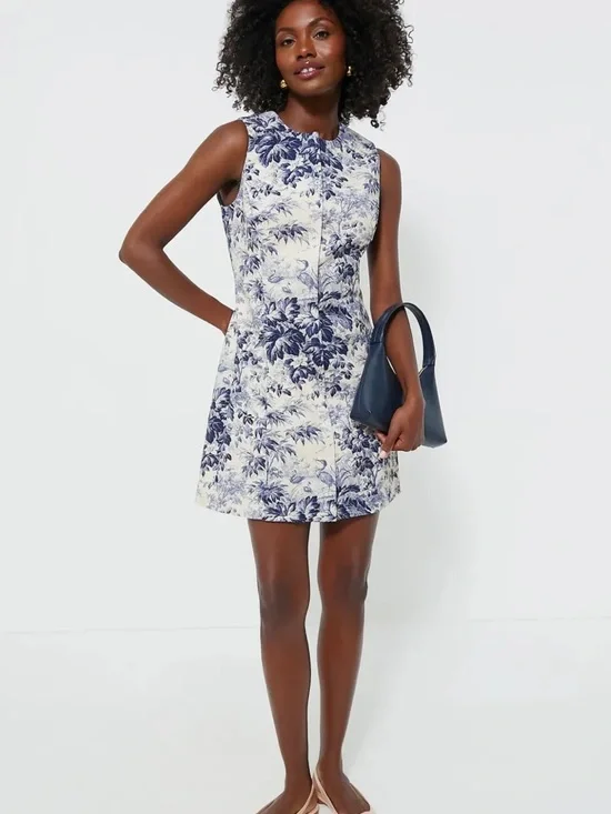 Tuckernuck Navy Toile Maison Dress - Sz 2 - Picture 4 of 6
